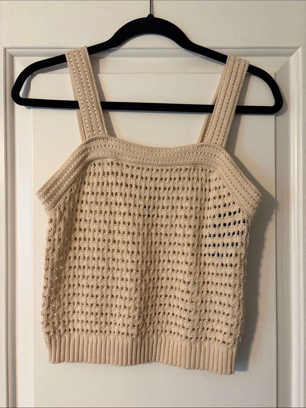 Universal Thread Cream Crochet Tank Top